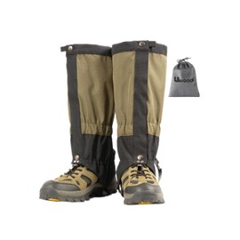 UNIQOCK Trail Adjustable Leg Gaiters,Snow Boot Guard Gators,Shoe Gaiters,Sandproof,Waterproof Hiking Gaiters for Hunting,Running,Snow, Mountain Climbing,Yard Work