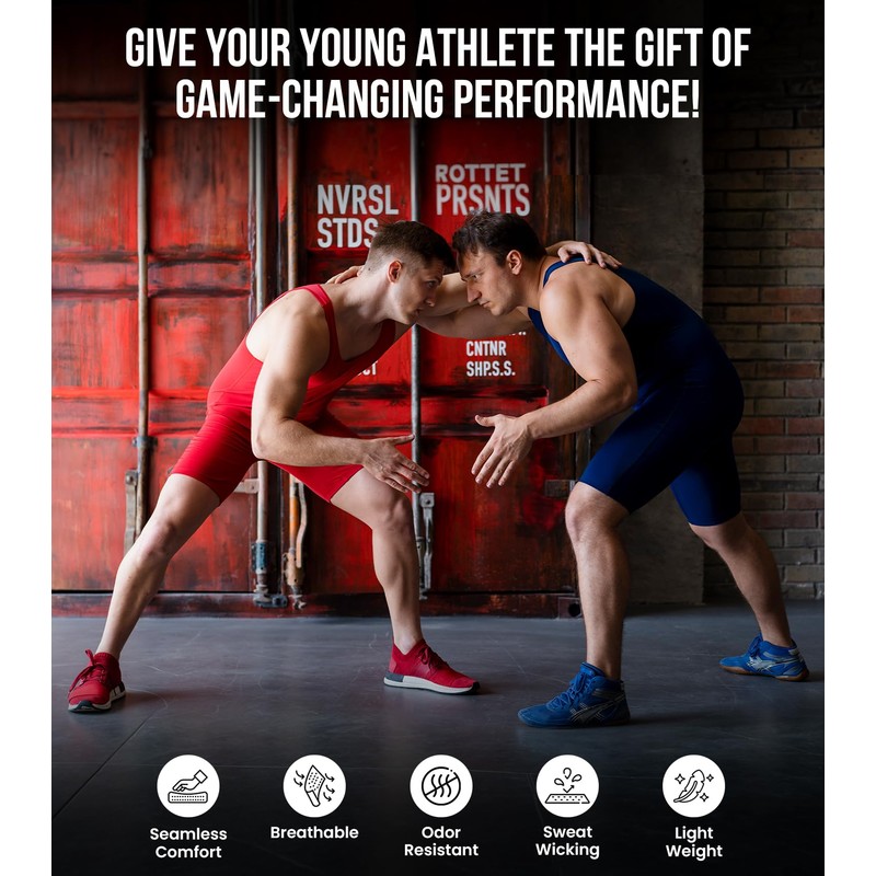 Exxact Sports Men's Wrestling Singlet, High Performance Powerlifting Singlet Wrestling