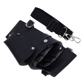 Ipetboom 1 PC Stylish Black Scissors Waist Bag Durable Tool Pouch for Barbers Hairdressers with Belt Lightweight Portable Hair Cutting Accessory