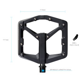CRANK BROTHERS MTB Flat Pedal Stamp 3 Magnesium Body L Black