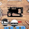 2 Multi-Function Tool Cards, Metal Multi-Function Card, Black Stainless Steel
