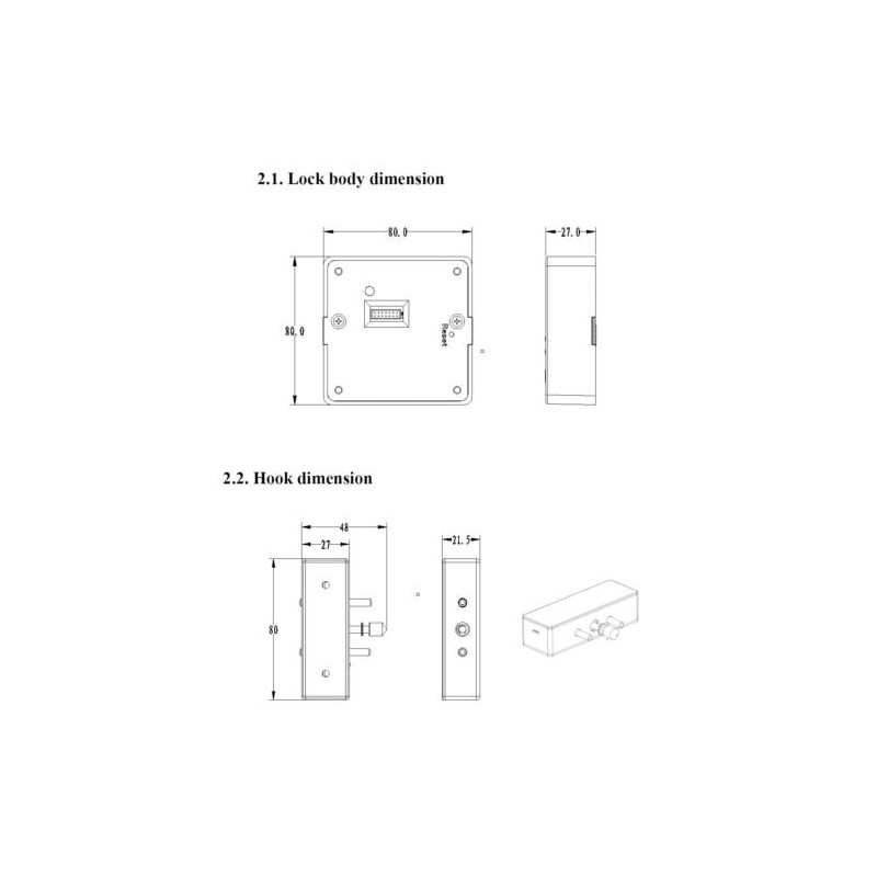 Lock Connection™ RFID Hidden Cabinet/Drawer Lock 13.56mhz