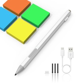 Surface Pro Pen, Stylus for Surface Windows, Magnetic Adsorption, 4096 Pressure Sensing, Palm Rejection, Right Click, Eraser, Auto Off, Type-C Fast Charging Stylus for Surface Pro 11/10/9/X/8/7/6/5/4