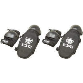 TSG - Junior Bikeset, Black | Protection for Kids, Juniors, Trail, All Mountain, Dirt/Park, Hardshell, Shock Absorption, EVA Foam, PE Elbow & Knee Caps, PE Shinguard, Pull Over Design | Swiss Design