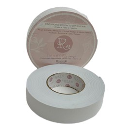 Cinta adhesiva de doble cara para manualidades, scrapbooking, arte, álbumes de recortes, cinta adhesiva de doble cara con espesor especial para crafts. (Blanco, 3mm (0.11 IN) x 3,6cm (1.42 IN))