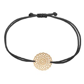 Selfmade Jewelry Women's Rose Gold Mandala Boho Style Macrame Bracelet with Gift Packaging, Metal