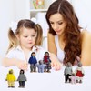 DAVBNM Sets of 7 Wooden Dolls House Family Dolls Toys,