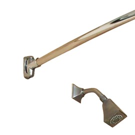 GoesGreen Polished Stainless Steel 5' Curved Premium Shower Rod