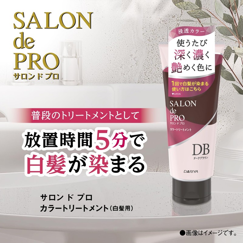 Salon de Pro Hair Dye Color Treatment, Beige Brown, 6.3