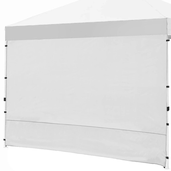 Canopy SunWall, 10x10ft Pop Up Canopy Sidewall for Instant Canopy Tent Gazebos, 1 Pack Sidewall Only Silver-Coated White