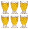 S.K.SALES Crystal Clear Pineapple Shaped Juice Glasses Set of 6,
