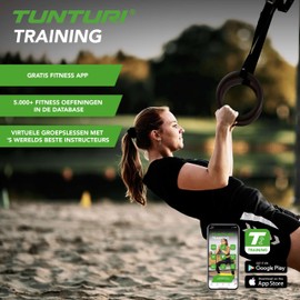 Tunturi Gymnastics Rings Plastic – 23 cm Diameter – Includes Belt