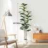 6ft Artificial Fiddle Leaf Fig Tree with Green Moss