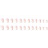 24Pcs Press On Nails Short Square Fake Nails Pink White
