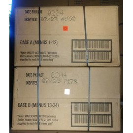 MRE (MEAL-READY-TO-EAT) Case Inspection Date 01/2023 or BETTER Case A
