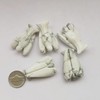 Bacatgem White Howlite Turquoise Healing Crystal Prayer Guardian Angel Statue,
