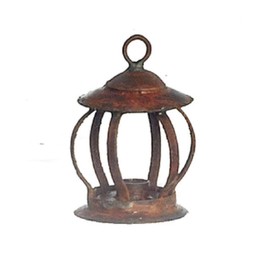 Melody Jane Dollhouse Vintage Rust Lantern Miniature Old Fashioned Garden Accessories 1:12