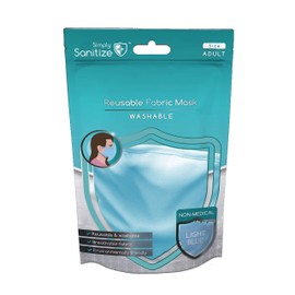 Simply Sanitize Reusable Light Blue Fabric Face Mask, NM004