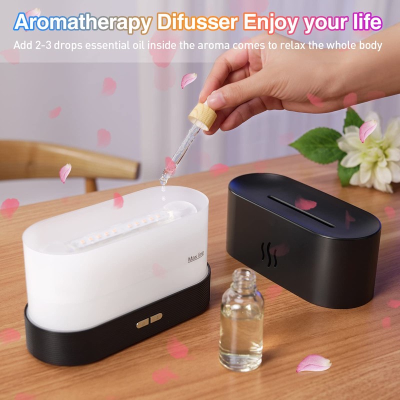 Colorful Flame Air Aroma Diffuser Humidifier, Upgraded 7 Flame Colors