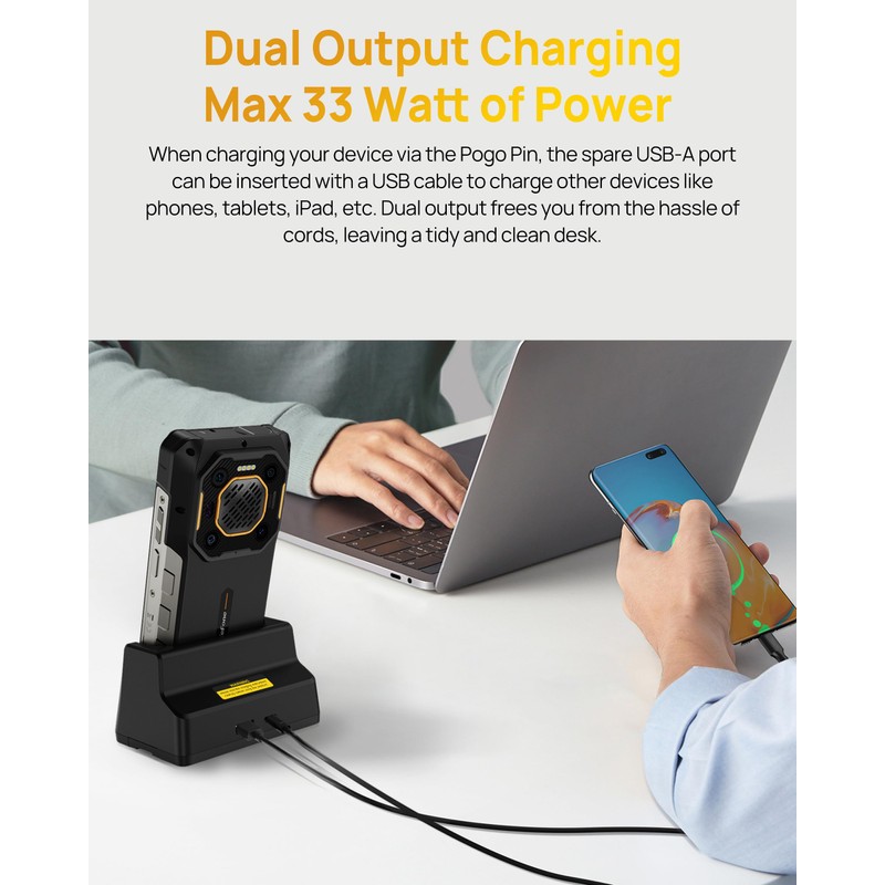 Ulefone Armor 26 Ultra 33W Desk Charging Dock, Wireless Charging