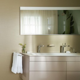 Keuco 11555019000 Soap Dish Edition 400 Set, complete with real crystal satin chrome soap dish.