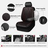 CAR PASS Piping Luxury Leather Seat Covers Full Set,5 Seats