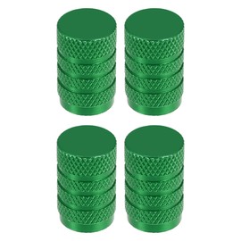 A ABSOPRO Universal Tyre Valve Stem Caps 17 mm Aluminium Alloy Green Pack of 4