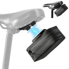 Danuosie Bike Seat Bag, Magnetic & Waterproof Bicycle Saddle Bag Under Seat, Quick-Release Bike Seat Pack Pouch for Mountain Road Bikes and Commuter, 0.72L