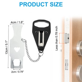 PATIKIL Hotel Door Lock, 1 Pack Heavy Duty Extra Lock for Additional Privacy and Safety Perfect for Traveling Hotel Home Apartment Single Hole Black