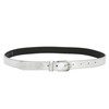 FASHIONGEN - LUNA Women's Italian Leather Belt, silver