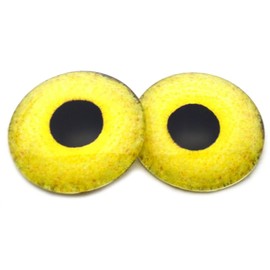 Light Yellow Owl Realistic Bird Glass Eyes for Art Dolls, Sculptures, Props, Masks, Fursuits, Jewelry Making, Taxidermy, and More (6mm)