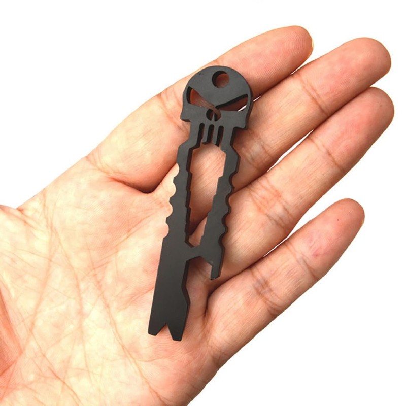 Harlorki 3 PCS Multi-function Skull EDC Tool Pocket Stainless Steel