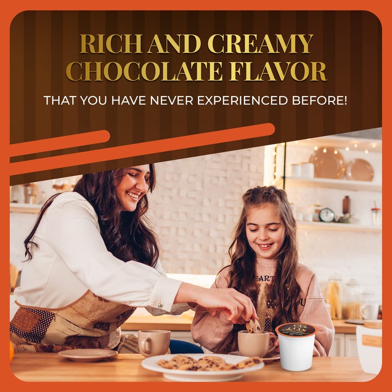 Van Der Laan Chocolate Hot Cocoa Pods, Dark Chocolate Gourmet