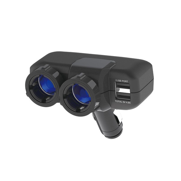 Pellucid PST2053 Car Socket 2 USB 4.8 A Lockable Direct