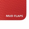 2 x Universal Car Mud Flaps Splash Guards Red Compatible