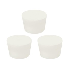 sourcing map Rubber Tapered Plug 52mm to 62mm Solid Test Tubes Bungs Stopper White for Lab Home 3 Pieces