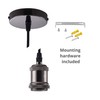 Innoteck Vintage Ceiling Pendant Lamp Holder E27 Metal Fabric Braided