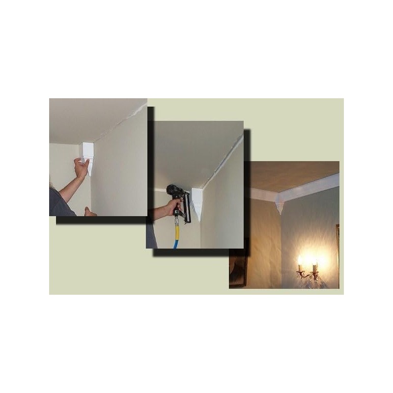 Package of 4 Crown Molding Corner Inside Block Fits 3-3