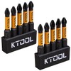 KTOOL 2 Inch Phillips #2 Magnetic Impact Screwdriver Bits, S2