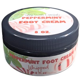 Peppermint Foot Cream - Relieves + Replenishes Dry Skin, Cooling Peppermint with Soothing Ultra-Moisturizing Shea + Cocoa Butters, Lanolin + Essentials oils (8 oz)