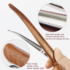 FERCAISH Pack of 5 Non-Slip Duckbill Hair Clips, Large Acrylic Horn Clip, Crocodile Clips, Hair Metal, Colourful Long Alligator Hair Clips for Women and Girls