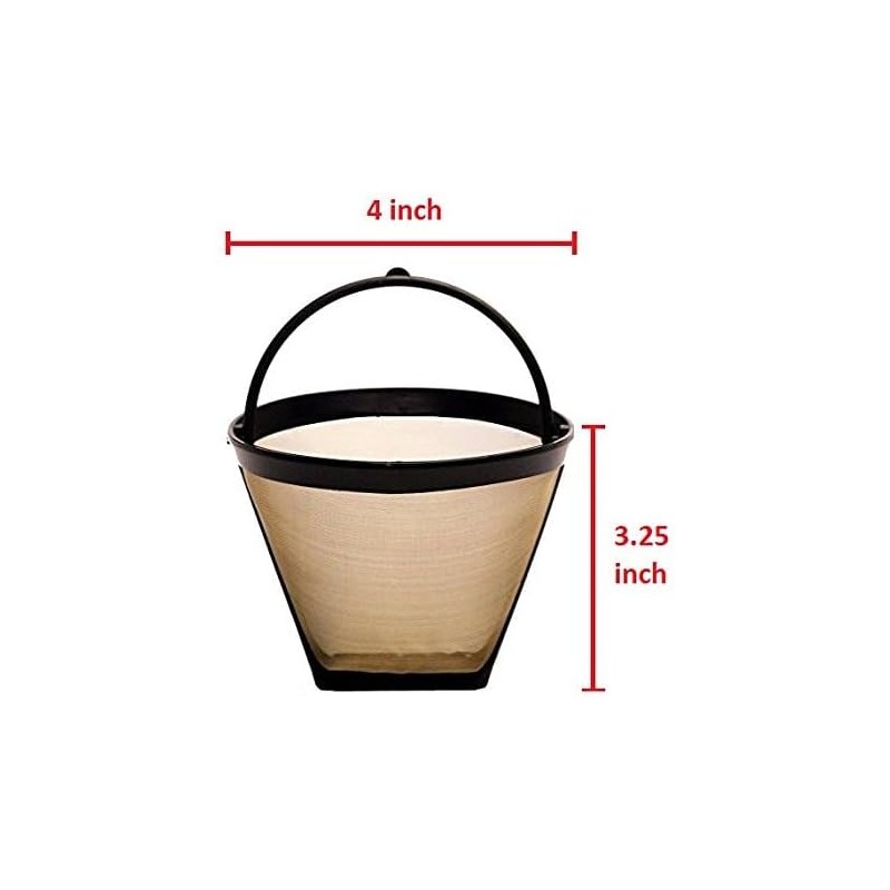 GoldTone - Filtro de café de cono reutilizable número 2,