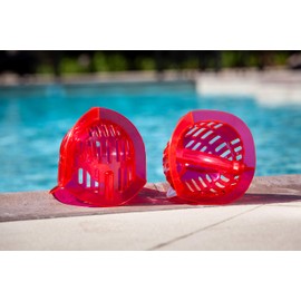 AquaLogix - Juego de campanas acuáticas de resistencia media, color rosa, mancuernas acuáticas, guía de inicio rápido, pesas de agua, fuerza, cardiovascular y tonificante muscular, policarbonato