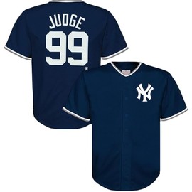 Gen 2 Aaron Judge #99 Button Down Youth Sizes Jersey Shirt - Team Colors (US, Alpha, X-Small, Regular, Navy, Aaron Judge)