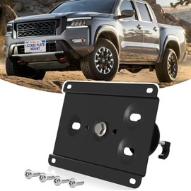 Front License Plate Holder No-Drill License Plate Bracket Mount Anti-Theft Frame Replacement Frames Compatible with Nissan Frontier 3rd gen D41,Titan XD 2nd gen A61
