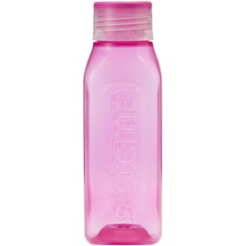 Sistema BPA Free Stackable Square Bottle, Assorted Colours, 475 ml