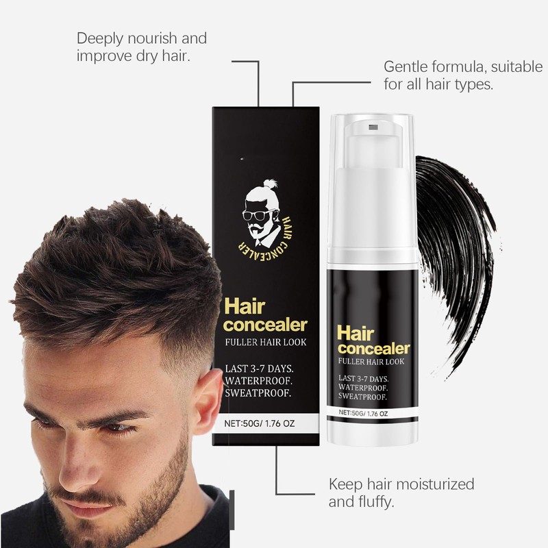 Haarwurzel-Concealer,50g Haar Concealer zur Haarverdichtung,Hair Concealer für Männer,Root Coverage Fuller