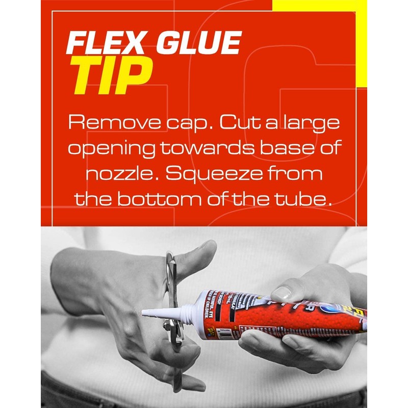 Flex Glue, Super Strong, Transparent, Rubberized Waterproof Adhesive, Works Underwater,
