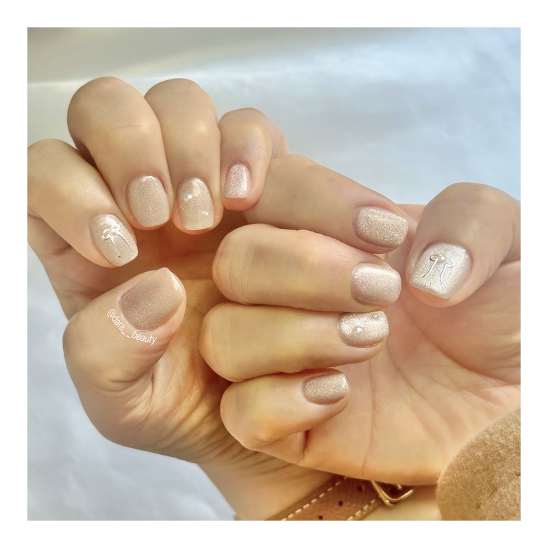 Dara Beauty December 2025 Art of the MonthMagnetic Ribbon Nail❣