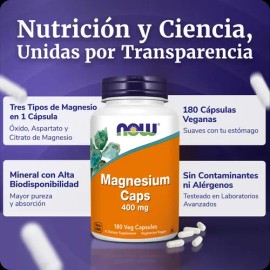 Magnesio Soporte Triple 180 Caps Veganas
